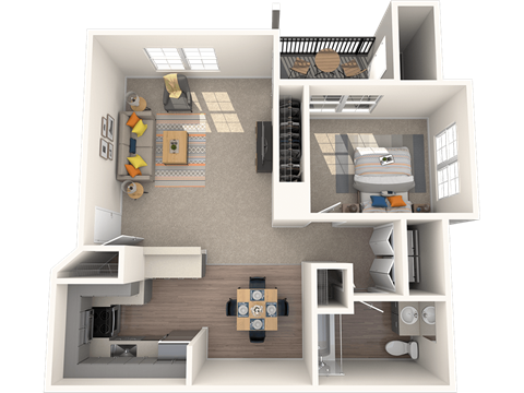 Hanover Apartments One Bedroom Floor Plan